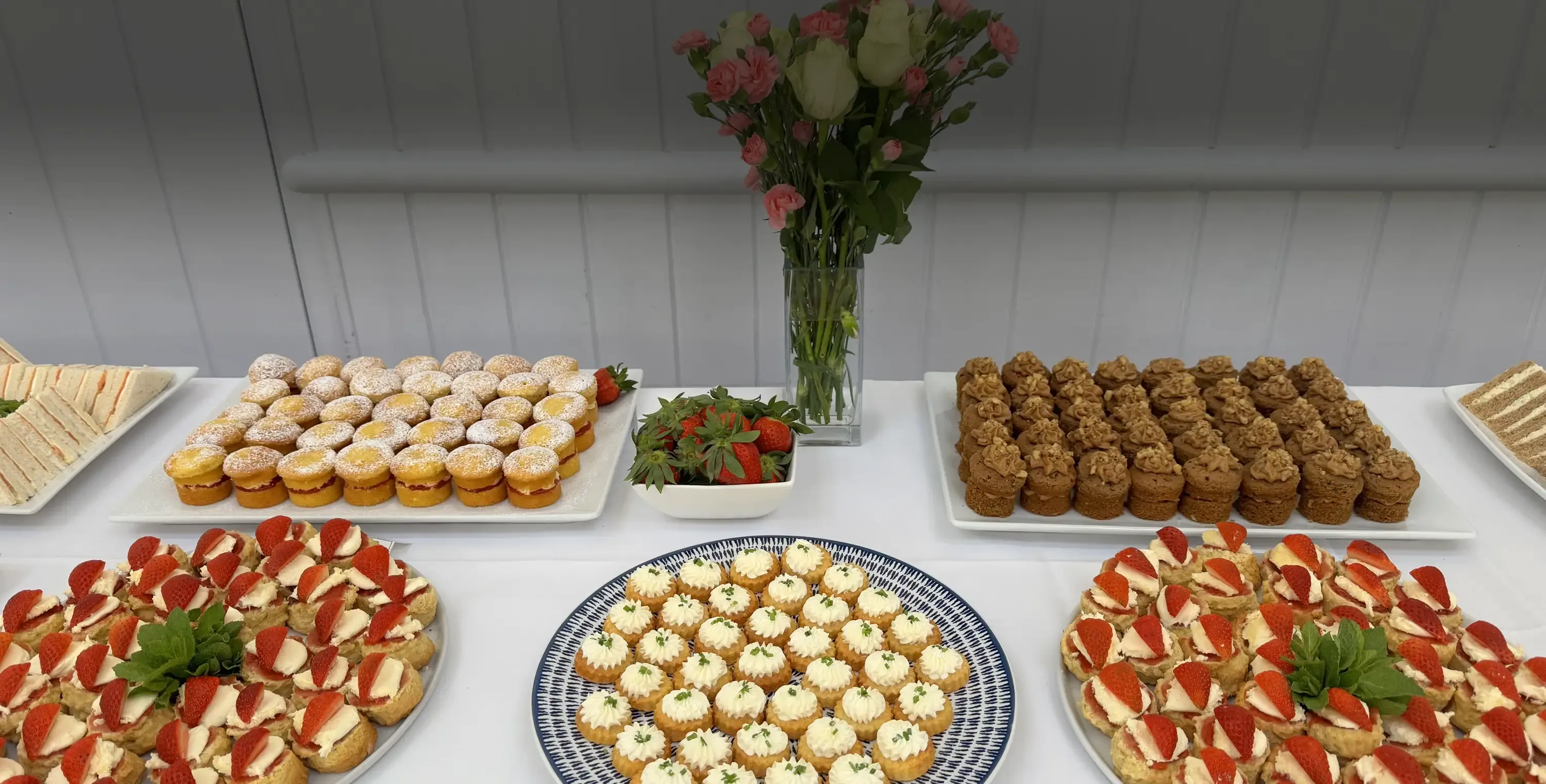buffet on a table